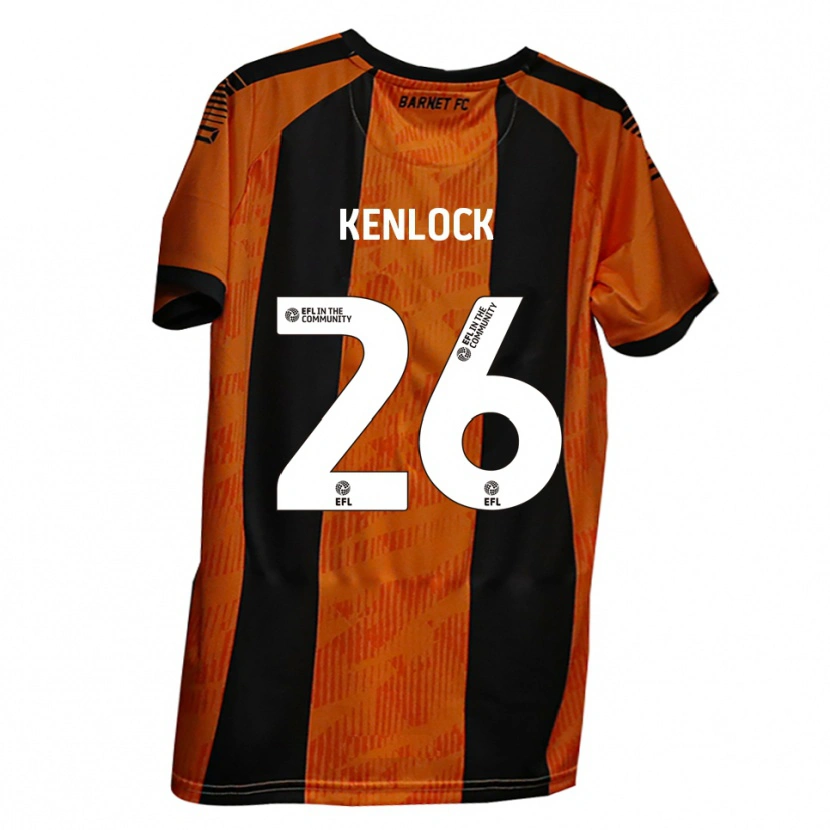 Danxen Hombre Camiseta Myles Kenlock #26 Naranja Negro 1ª Equipación 2025/26 La Camisa México