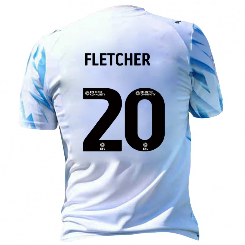 Danxen Hombre Camiseta Isaac Fletcher #20 Blanco Celeste 1ª Equipación 2025/26 La Camisa México