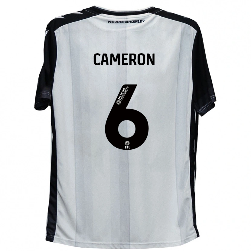 Danxen Hombre Camiseta Kyle Cameron #6 Blanco Negro 1ª Equipación 2025/26 La Camisa México