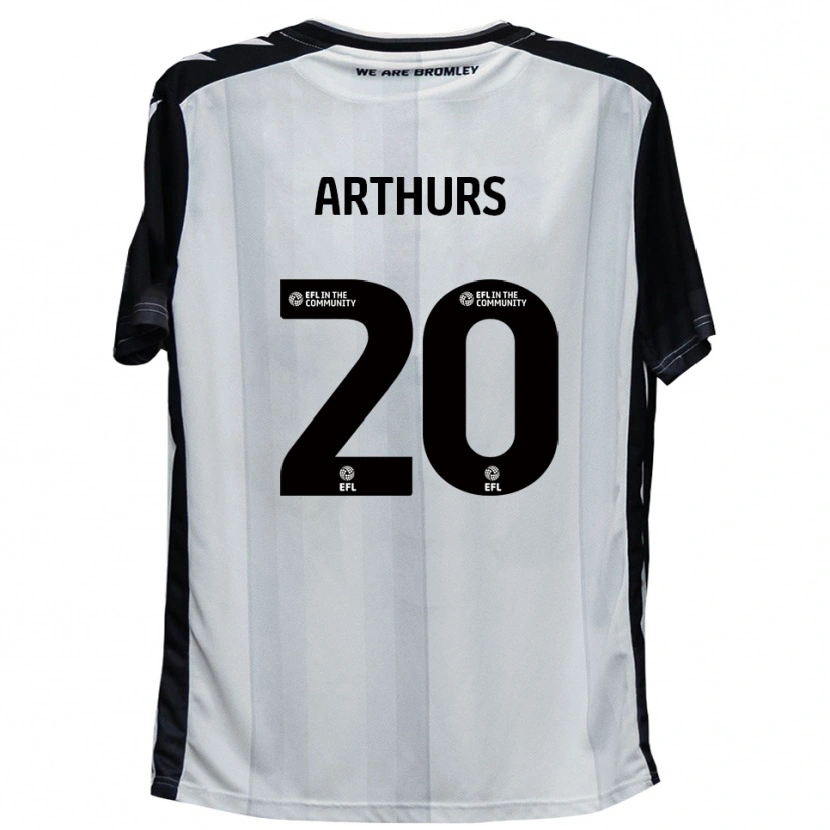 Danxen Hombre Camiseta Jude Arthurs #20 Blanco Negro 1ª Equipación 2025/26 La Camisa México
