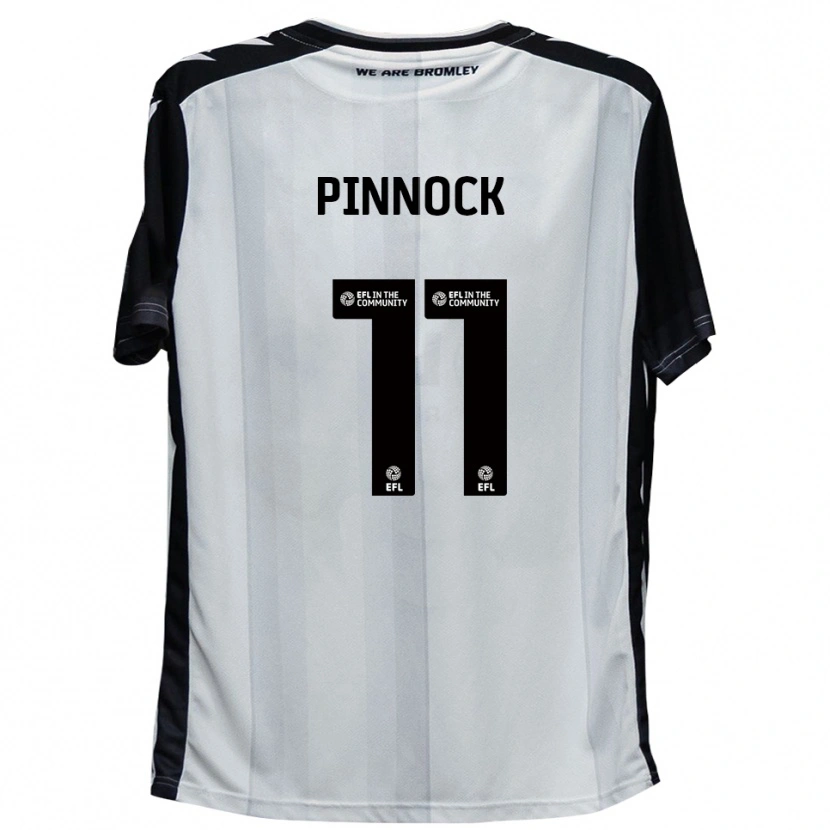 Danxen Hombre Camiseta Mitch Pinnock #11 Blanco Negro 1ª Equipación 2025/26 La Camisa México