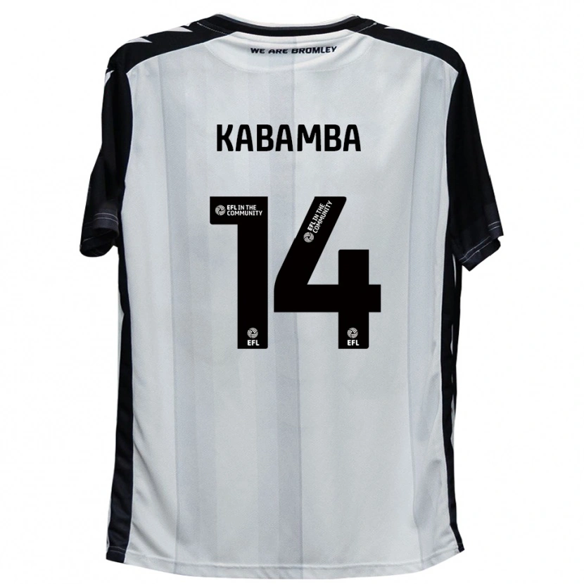 Danxen Hombre Camiseta Nicke Kabamba #14 Blanco Negro 1ª Equipación 2025/26 La Camisa México