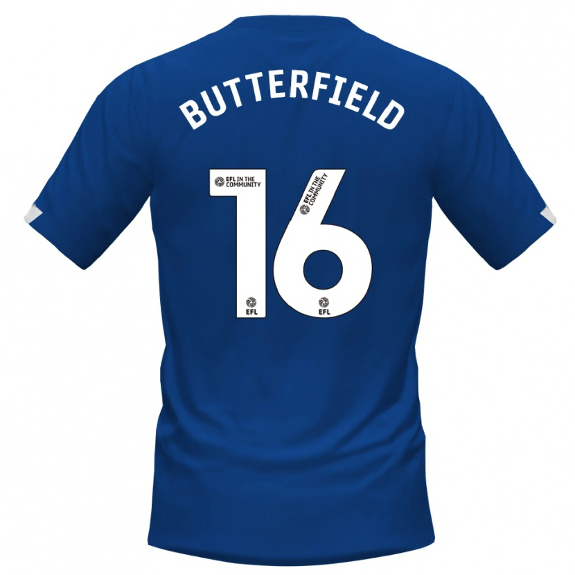 Danxen Hombre Camiseta Luke Butterfield #16 Azul Blanco 1ª Equipación 2025/26 La Camisa México