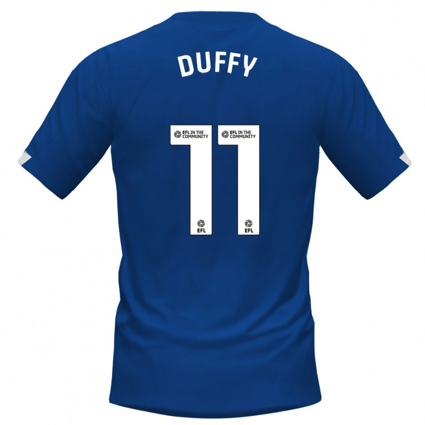 Danxen Hombre Camiseta Dylan Duffy #11 Azul Blanco 1ª Equipación 2025/26 La Camisa México