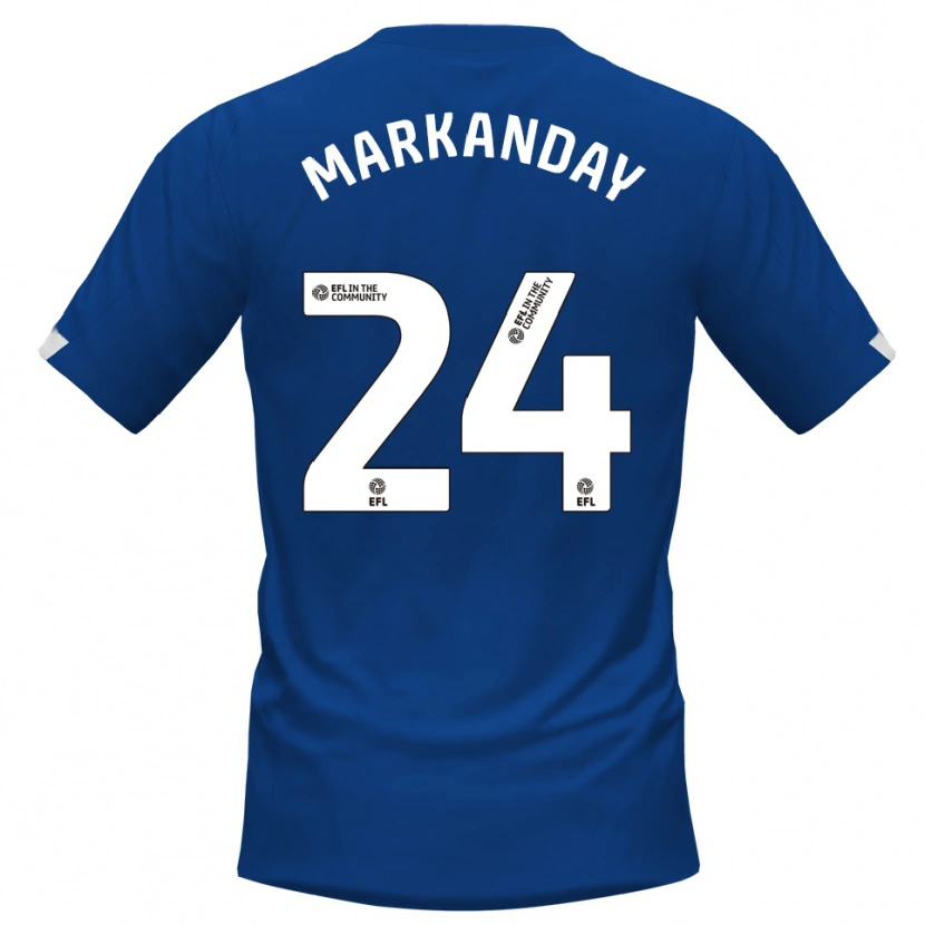 Danxen Hombre Camiseta Dilan Markanday #24 Azul Blanco 1ª Equipación 2025/26 La Camisa México