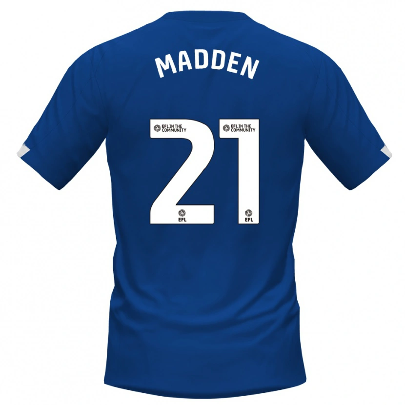 Danxen Hombre Camiseta Paddy Madden #21 Azul Blanco 1ª Equipación 2025/26 La Camisa México