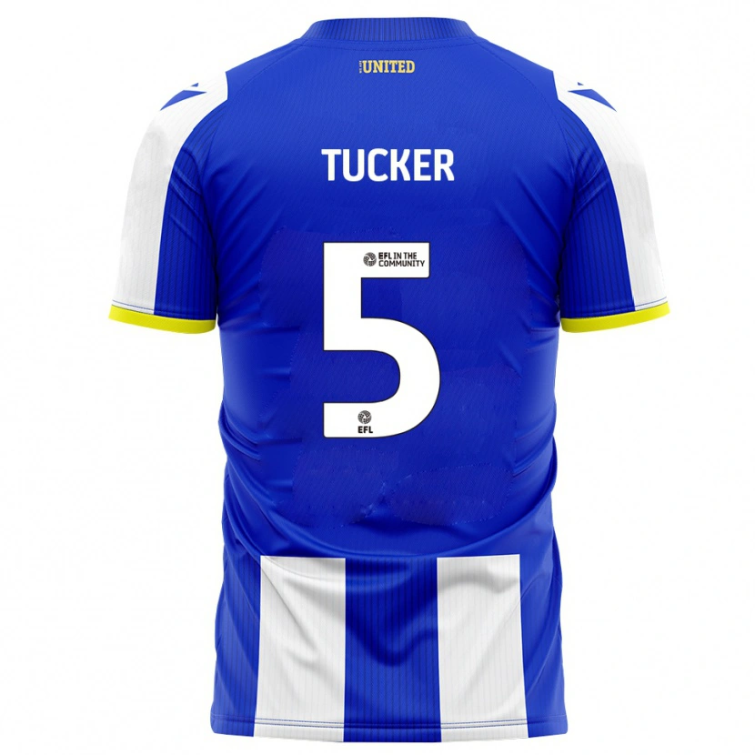 Danxen Hombre Camiseta Jack Tucker #5 Azul Blanco 1ª Equipación 2025/26 La Camisa México