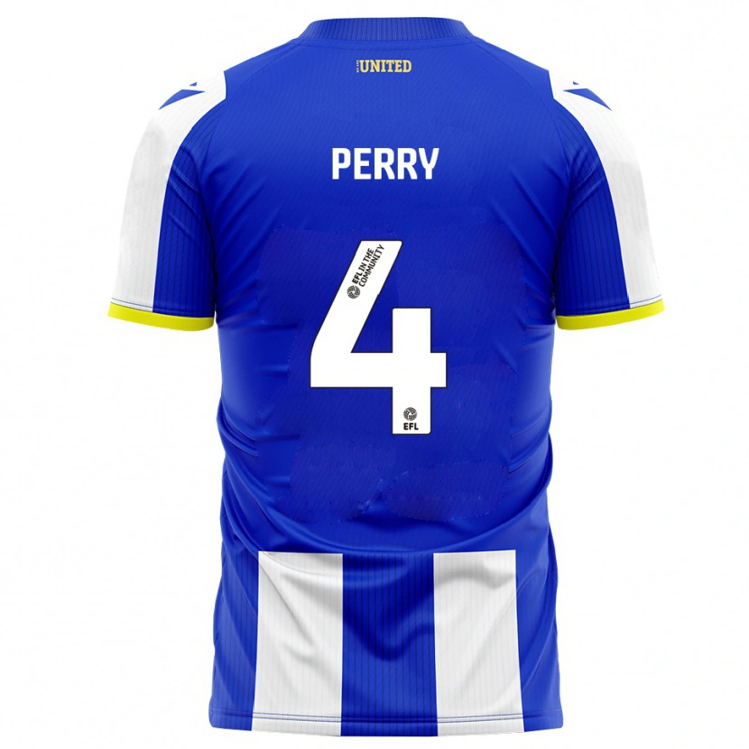 Danxen Hombre Camiseta Ben Perry #4 Azul Blanco 1ª Equipación 2025/26 La Camisa México