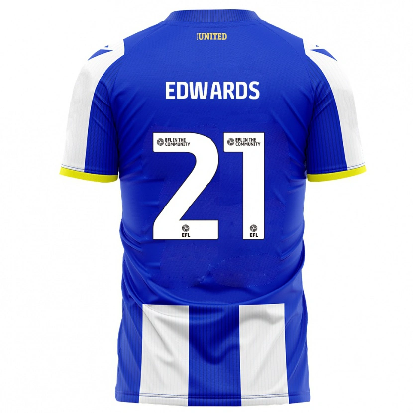 Danxen Hombre Camiseta Owura Edwards #21 Azul Blanco 1ª Equipación 2025/26 La Camisa México