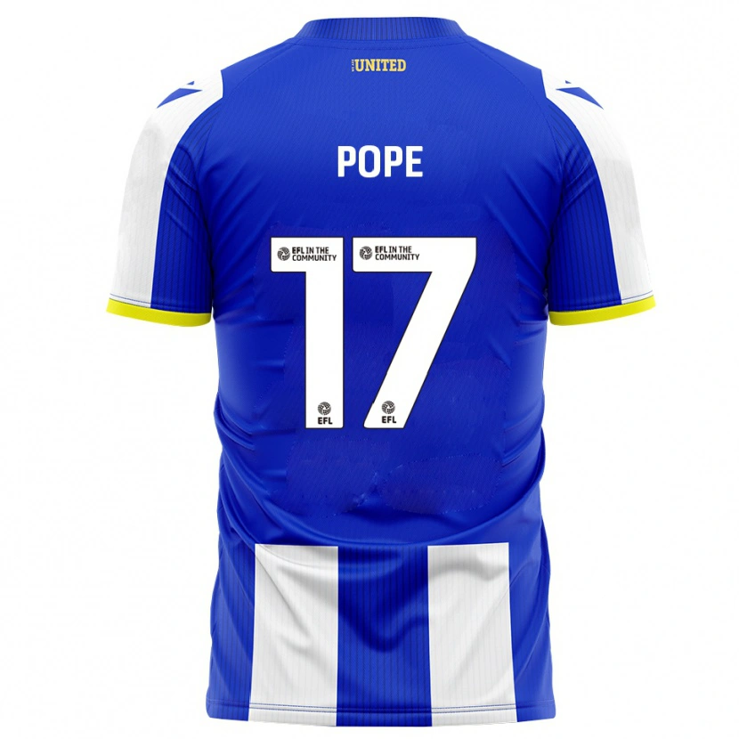 Danxen Hombre Camiseta Leah Pope #17 Azul Blanco 1ª Equipación 2025/26 La Camisa México
