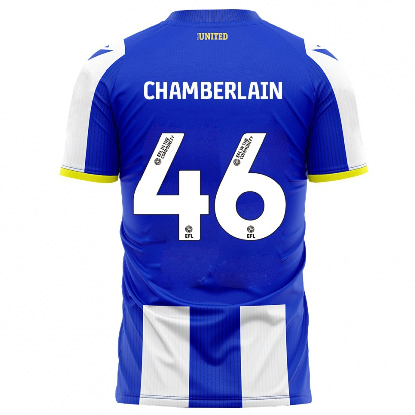 Danxen Hombre Camiseta Harrison Chamberlain #46 Azul Blanco 1ª Equipación 2025/26 La Camisa México