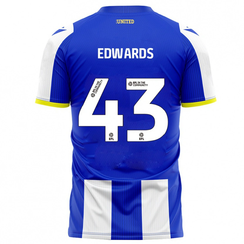Danxen Hombre Camiseta Frankie Edwards #43 Azul Blanco 1ª Equipación 2025/26 La Camisa México