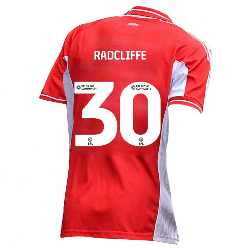 Danxen Hombre Camiseta Ben Radcliffe #30 Rojo Blanco 1ª Equipación 2025/26 La Camisa México