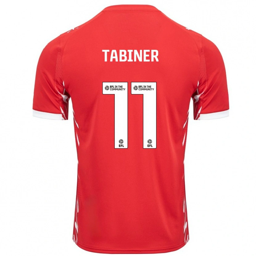 Danxen Hombre Camiseta Joel Tabiner #11 Rojo Blanco 1ª Equipación 2025/26 La Camisa México