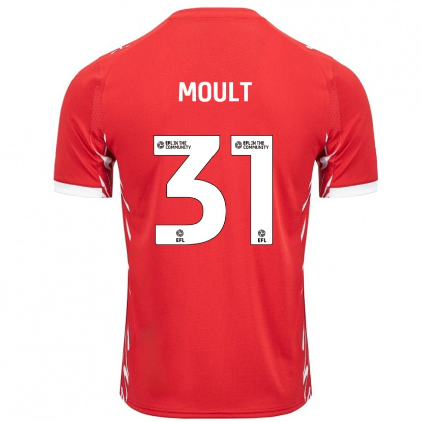 Danxen Hombre Camiseta Louis Moult #31 Rojo Blanco 1ª Equipación 2025/26 La Camisa México