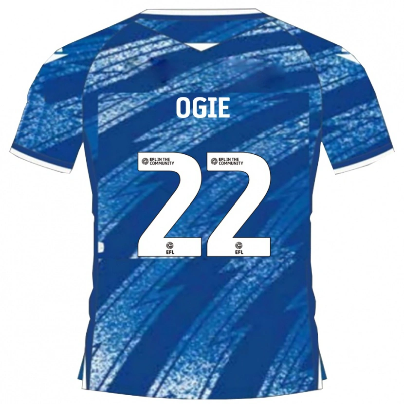 Danxen Hombre Camiseta Shadrach Ogie #22 Azul Blanco 1ª Equipación 2025/26 La Camisa México