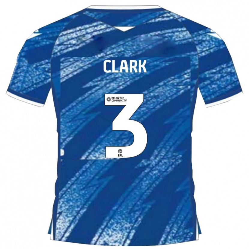 Danxen Hombre Camiseta Max Clark #3 Azul Blanco 1ª Equipación 2025/26 La Camisa México