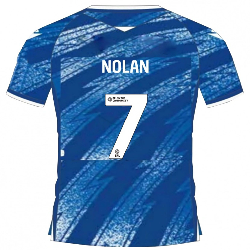 Danxen Hombre Camiseta Jack Nolan #7 Azul Blanco 1ª Equipación 2025/26 La Camisa México