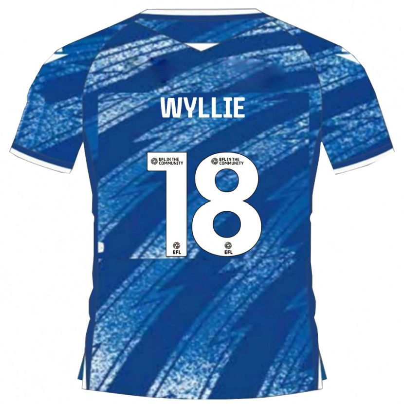 Danxen Hombre Camiseta Marcus Wyllie #18 Azul Blanco 1ª Equipación 2025/26 La Camisa México