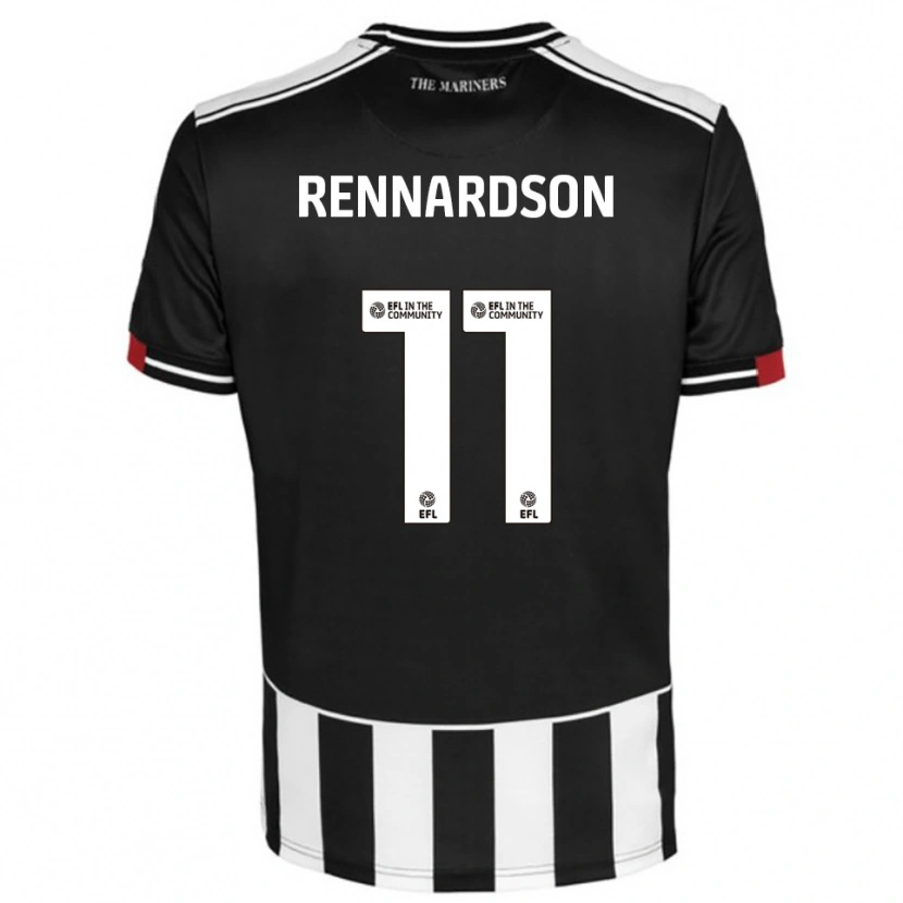 Danxen Hombre Camiseta Tom Rennardson #11 Negro Blanco Rojo 1ª Equipación 2025/26 La Camisa México