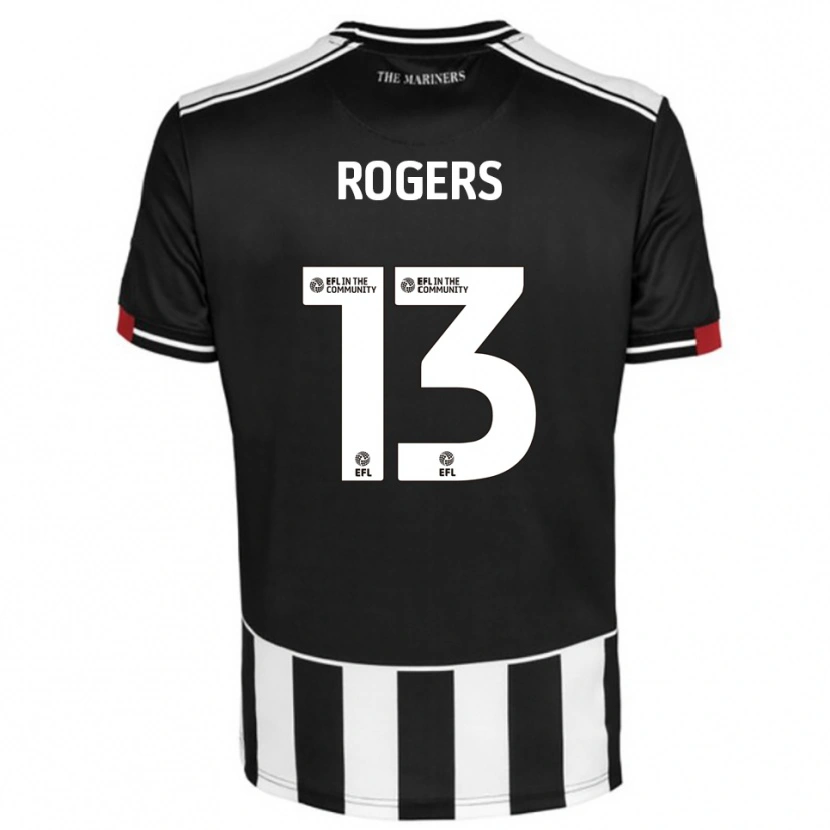 Danxen Hombre Camiseta Hayden Rogers #13 Negro Blanco Rojo 1ª Equipación 2025/26 La Camisa México