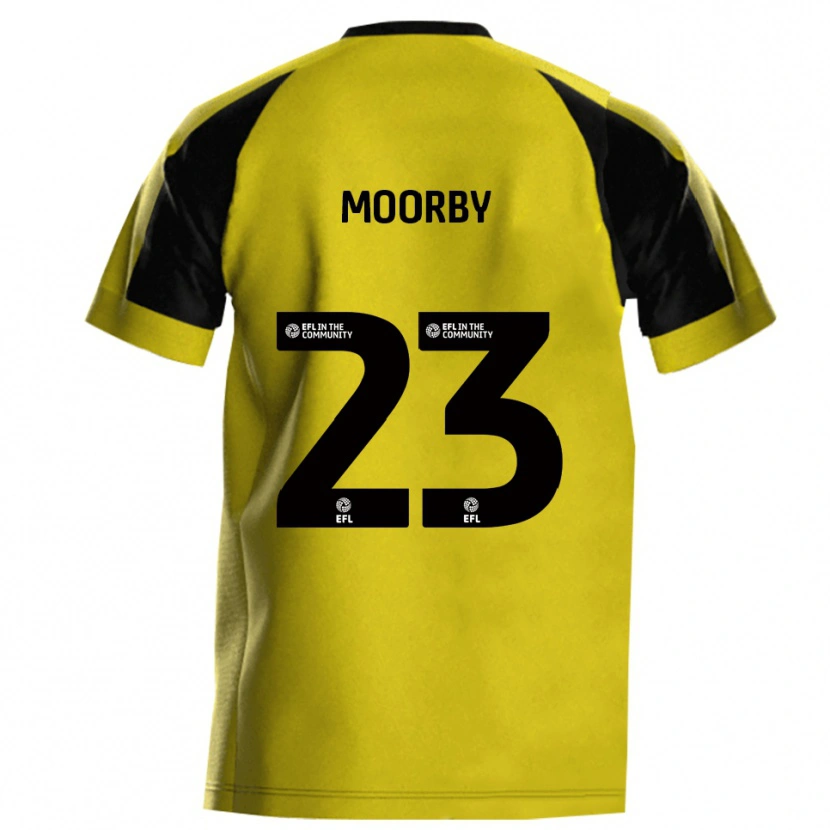 Danxen Hombre Camiseta James Moorby #23 Amarillo Gris 1ª Equipación 2025/26 La Camisa México