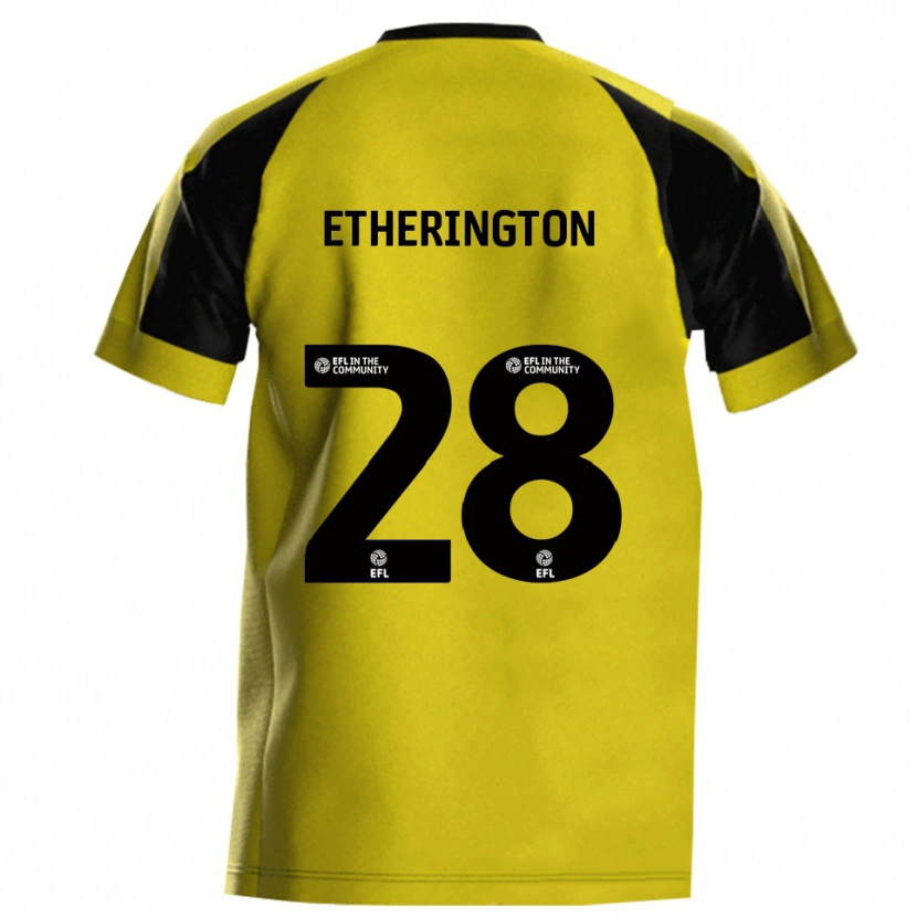 Danxen Hombre Camiseta Marcus Etherington #28 Amarillo Gris 1ª Equipación 2025/26 La Camisa México