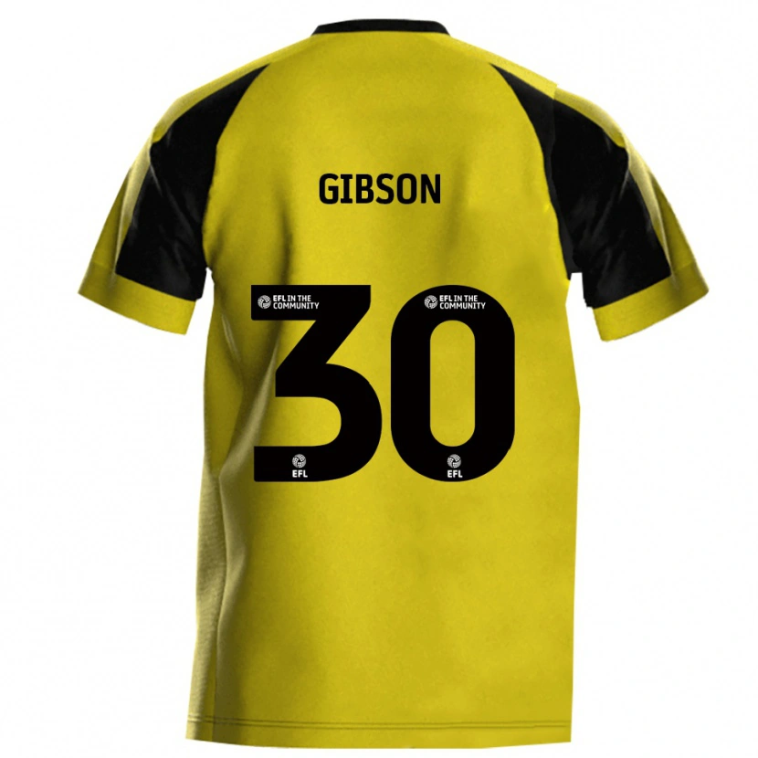 Danxen Hombre Camiseta Liam Gibson #30 Amarillo Gris 1ª Equipación 2025/26 La Camisa México