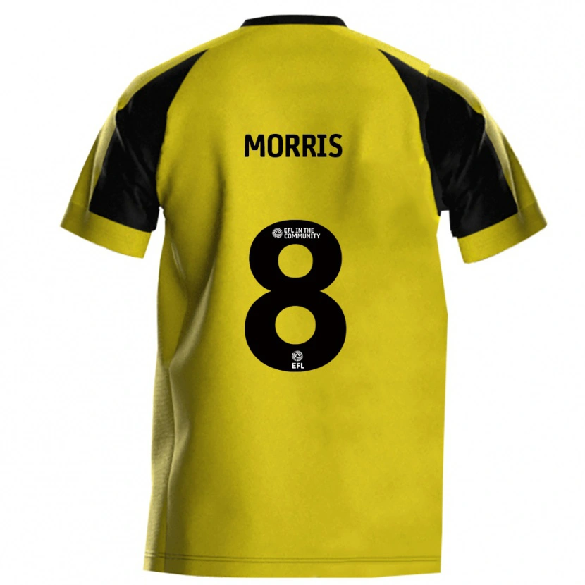 Danxen Hombre Camiseta Bryn Morris #8 Amarillo Gris 1ª Equipación 2025/26 La Camisa México