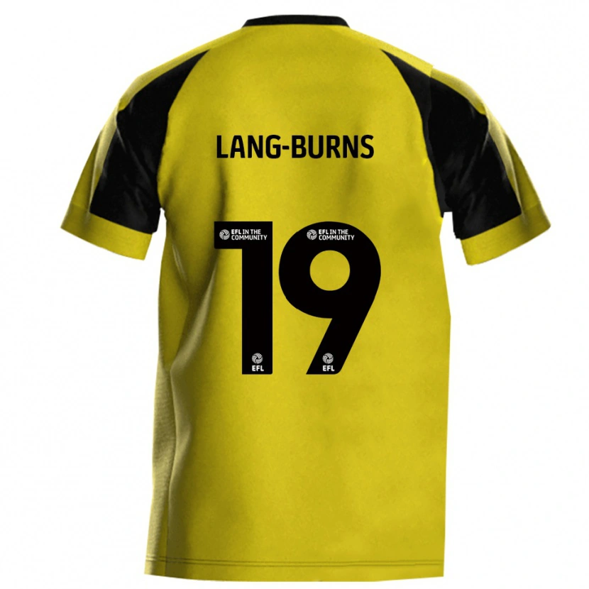 Danxen Hombre Camiseta Olly Lang-Burns #19 Amarillo Gris 1ª Equipación 2025/26 La Camisa México