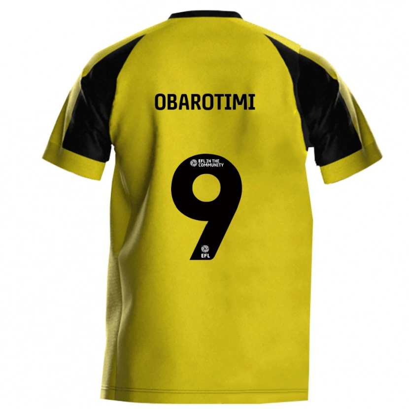 Danxen Hombre Camiseta Jayden Obarotimi #9 Amarillo Gris 1ª Equipación 2025/26 La Camisa México