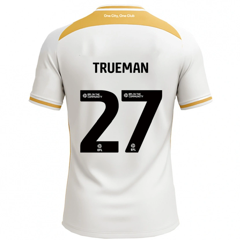 Danxen Hombre Camiseta Connal Trueman #27 Blanco Dorado 1ª Equipación 2025/26 La Camisa México