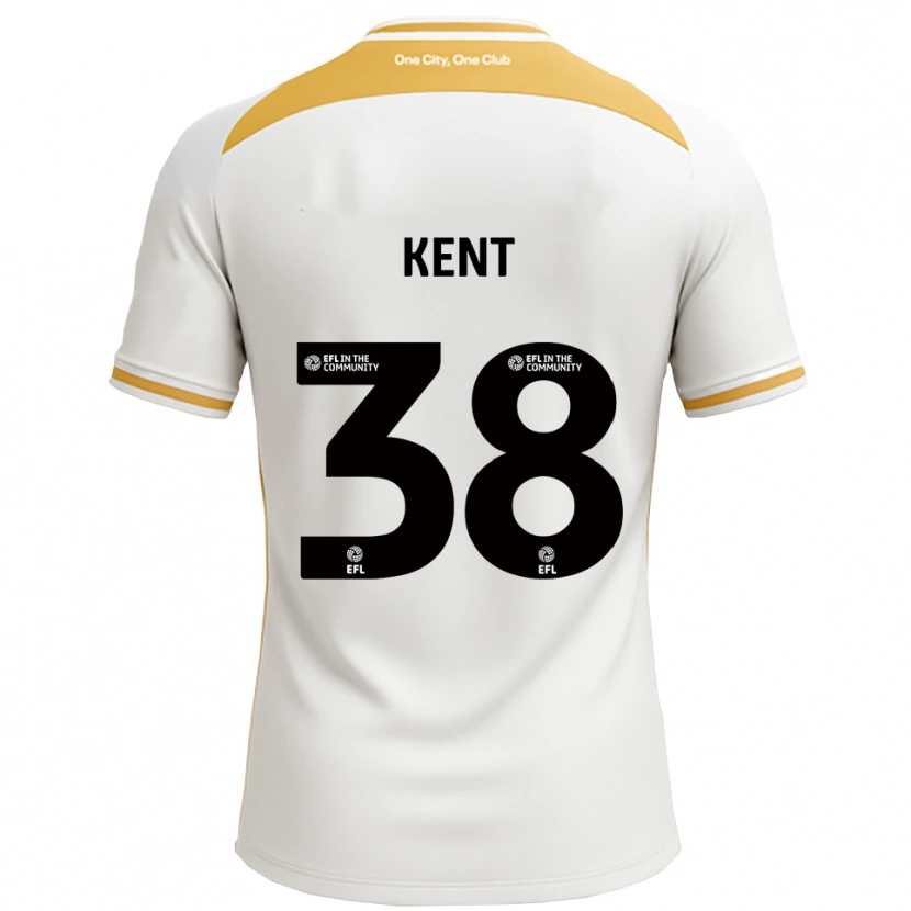Danxen Hombre Camiseta Isabelle Kent #38 Blanco Dorado 1ª Equipación 2025/26 La Camisa México