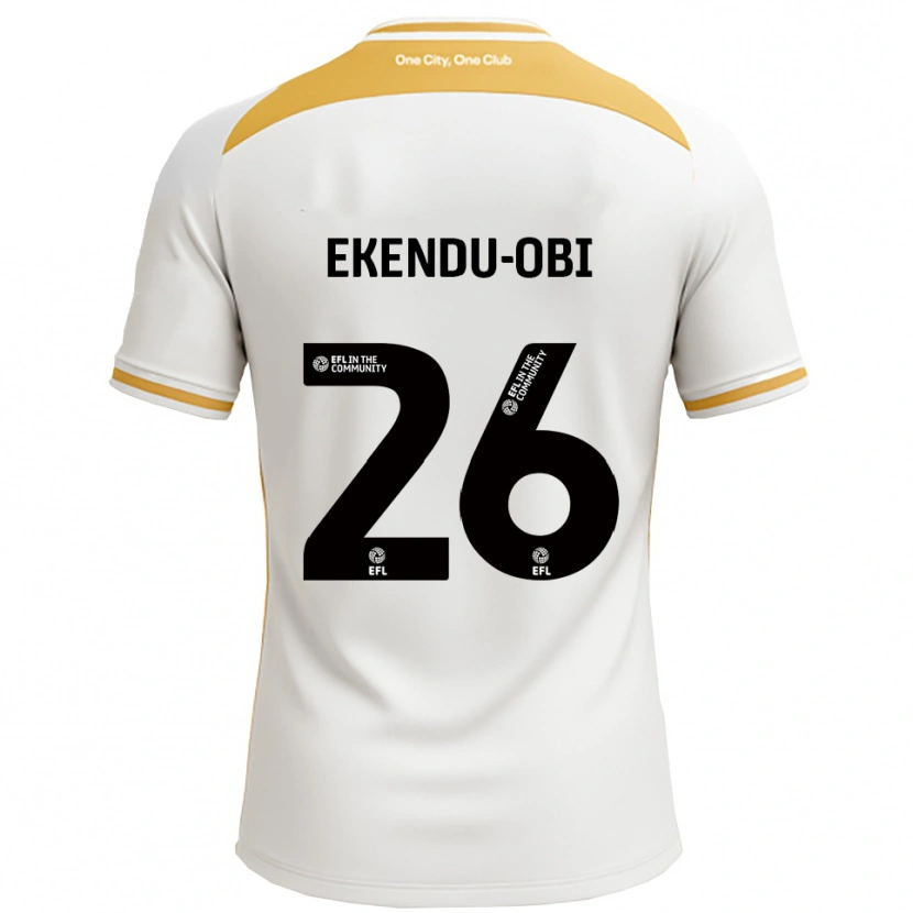 Danxen Hombre Camiseta Ugomma Ekendu-Obi #26 Blanco Dorado 1ª Equipación 2025/26 La Camisa México