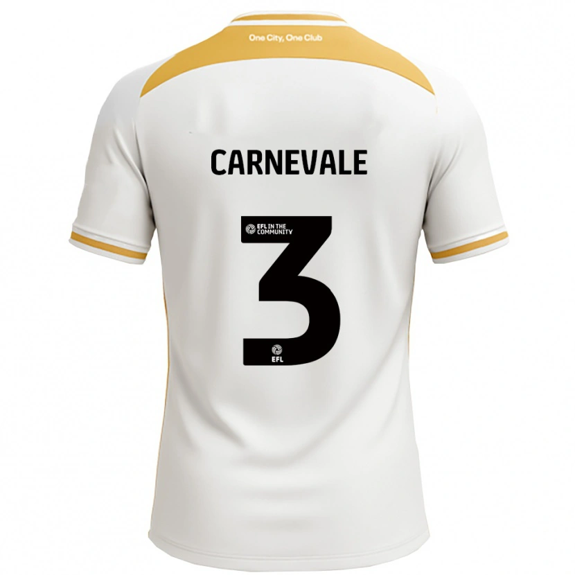Danxen Hombre Camiseta Giusy Carnevale #3 Blanco Dorado 1ª Equipación 2025/26 La Camisa México