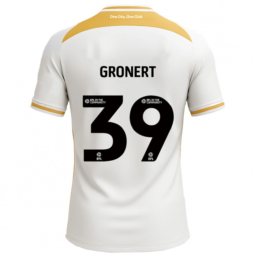 Danxen Hombre Camiseta Alex Gronert #39 Blanco Dorado 1ª Equipación 2025/26 La Camisa México