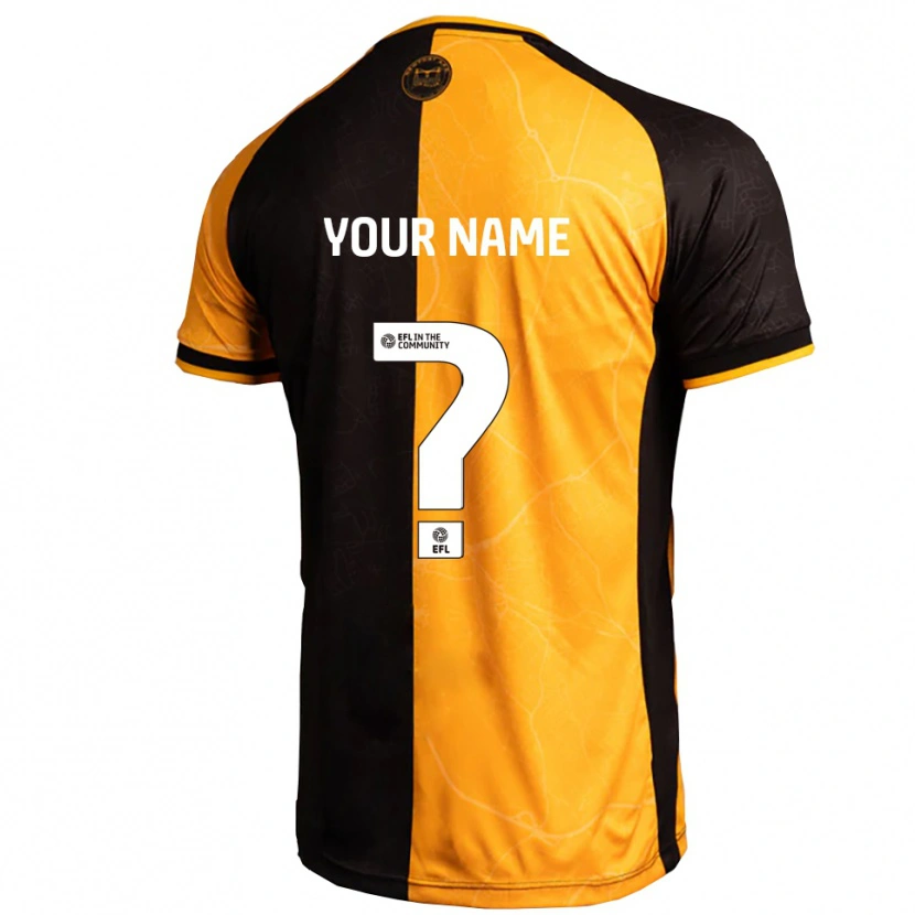 Danxen Hombre Camiseta Su Nombre #0 Amarillo Negro 1ª Equipación 2025/26 La Camisa México