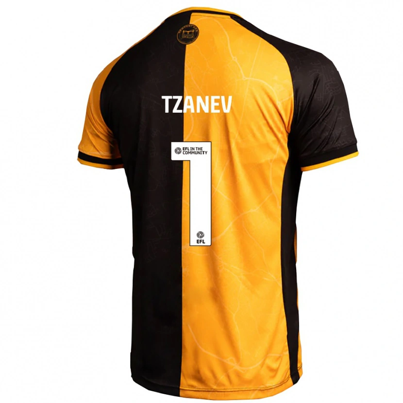 Danxen Hombre Camiseta Nik Tzanev #1 Amarillo Negro 1ª Equipación 2025/26 La Camisa México