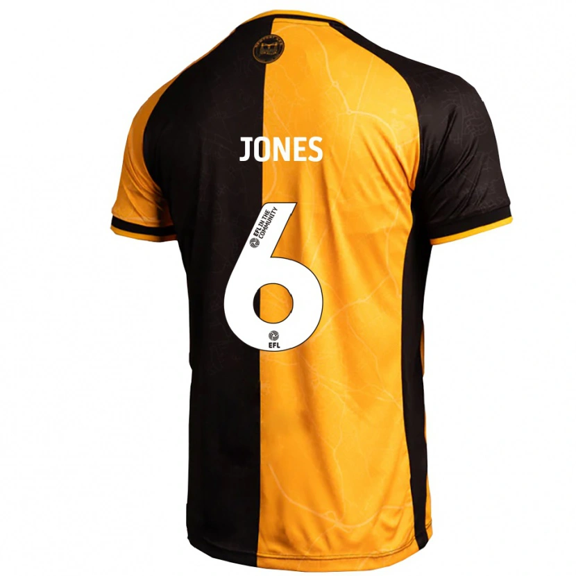 Danxen Hombre Camiseta George Jones #6 Amarillo Negro 1ª Equipación 2025/26 La Camisa México