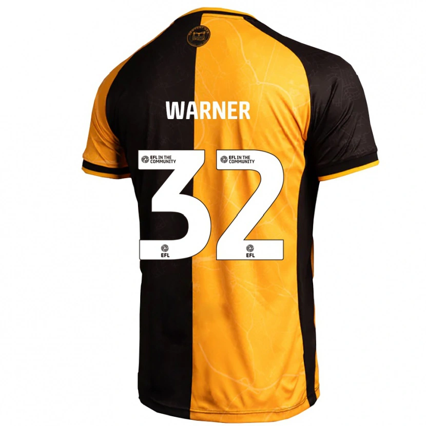 Danxen Hombre Camiseta Jaden Warner #32 Amarillo Negro 1ª Equipación 2025/26 La Camisa México