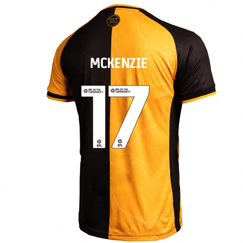 Danxen Hombre Camiseta Myles Mckenzie #17 Amarillo Negro 1ª Equipación 2025/26 La Camisa México