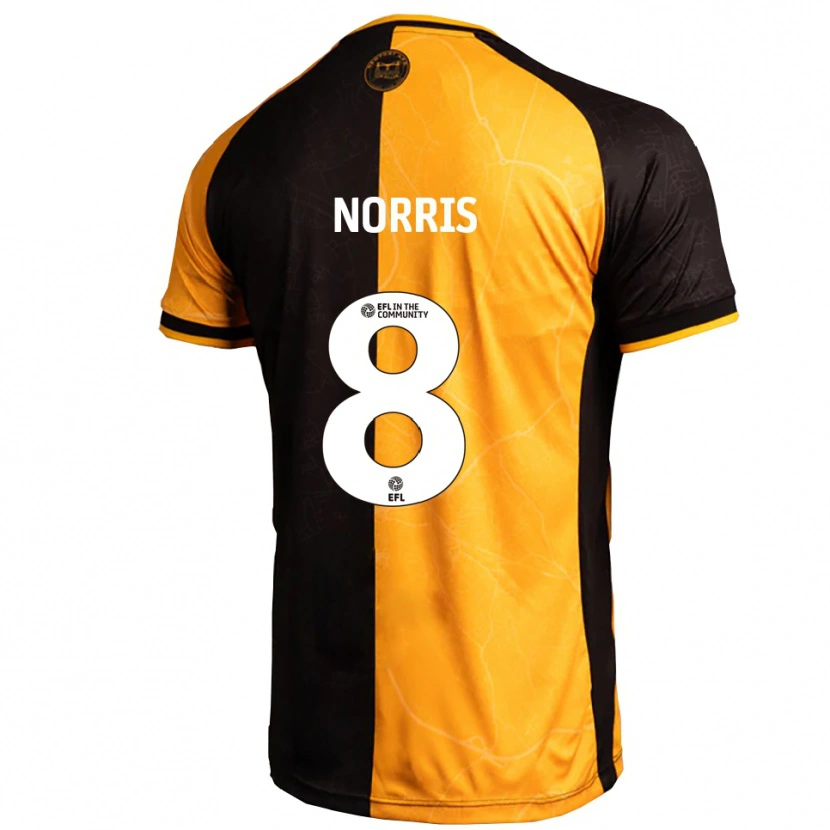 Danxen Hombre Camiseta Jac Norris #8 Amarillo Negro 1ª Equipación 2025/26 La Camisa México