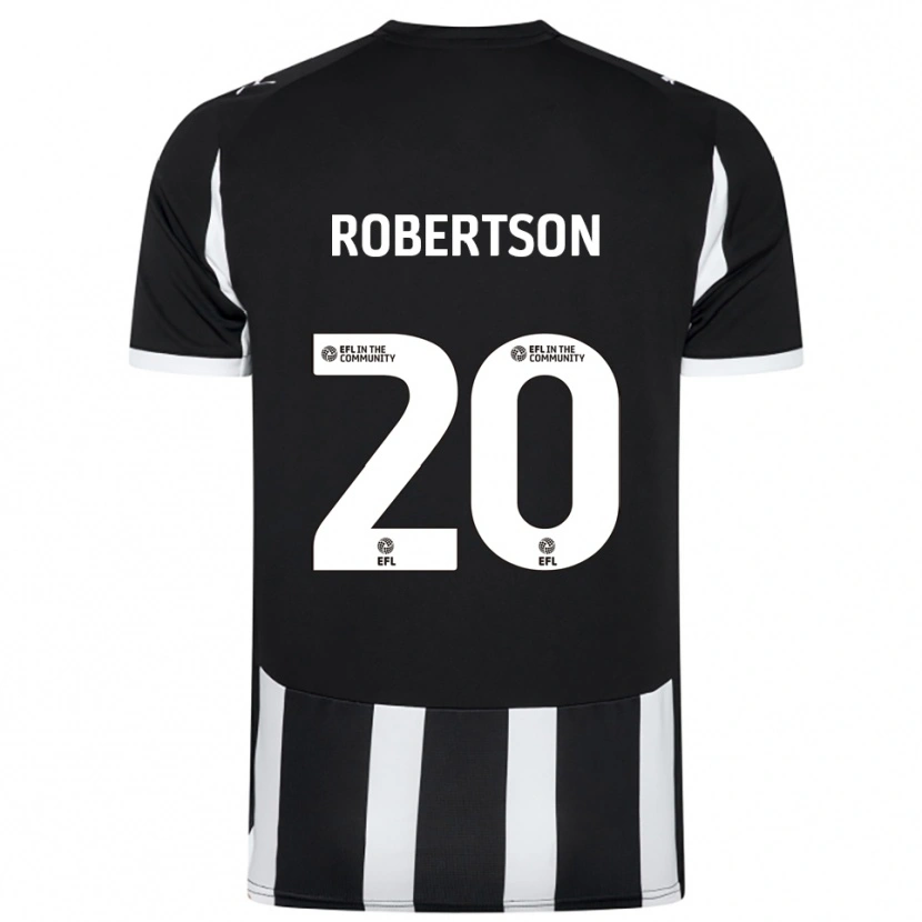 Danxen Hombre Camiseta Scott Robertson #20 Blanco Negro 1ª Equipación 2025/26 La Camisa México