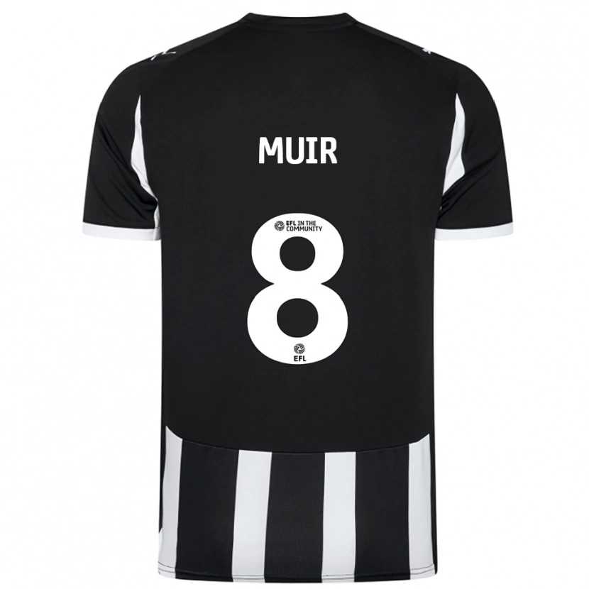 Danxen Hombre Camiseta Kameron Muir #8 Blanco Negro 1ª Equipación 2025/26 La Camisa México