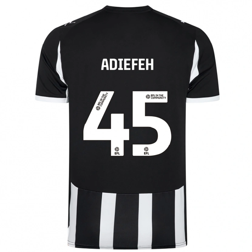 Danxen Hombre Camiseta Daniel Adiefeh #45 Blanco Negro 1ª Equipación 2025/26 La Camisa México