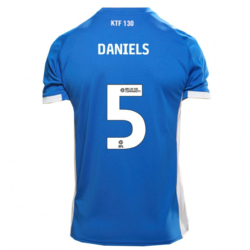 Danxen Hombre Camiseta Donervon Daniels #5 Azul Blanco 1ª Equipación 2025/26 La Camisa México