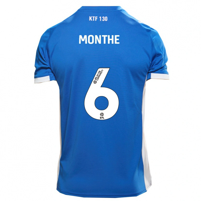 Danxen Hombre Camiseta Manny Monthe #6 Azul Blanco 1ª Equipación 2025/26 La Camisa México