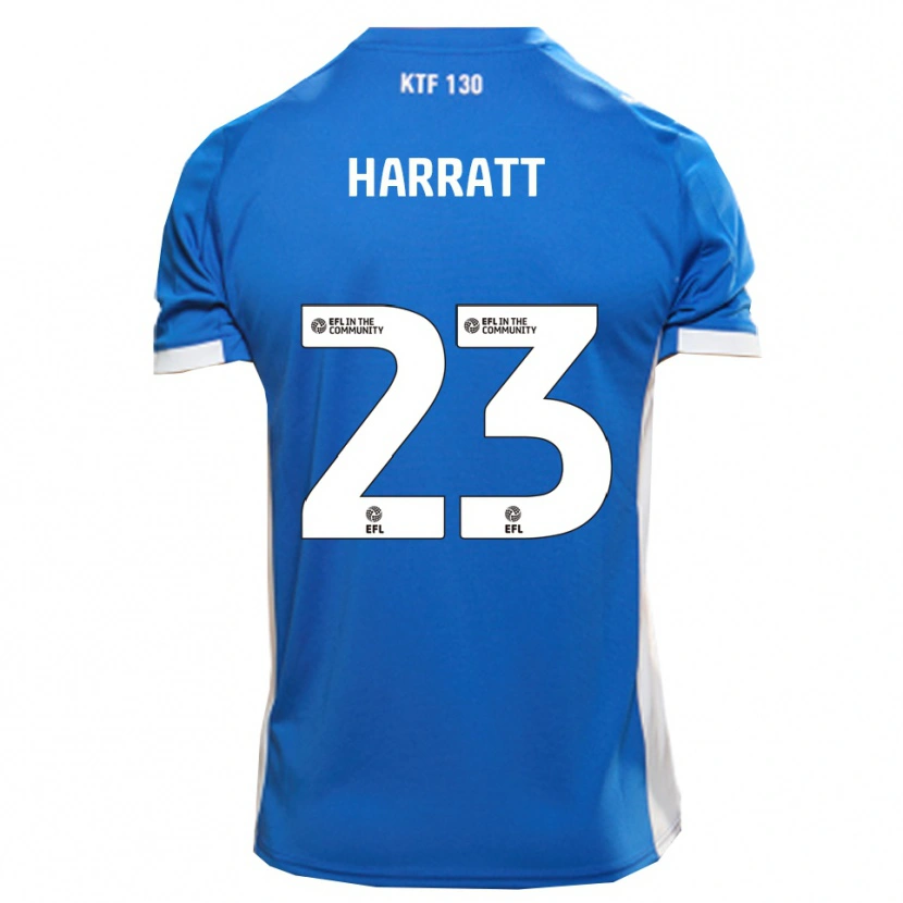 Danxen Hombre Camiseta Kian Harratt #23 Azul Blanco 1ª Equipación 2025/26 La Camisa México