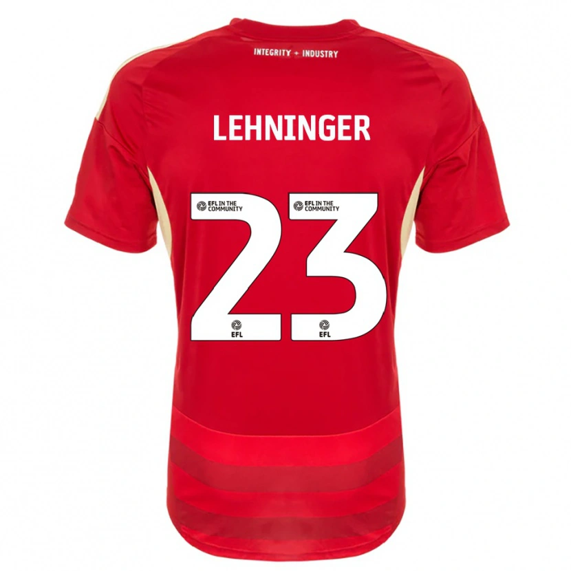 Danxen Hombre Camiseta Saskia Lehninger #23 Rojo Blanco 1ª Equipación 2025/26 La Camisa México