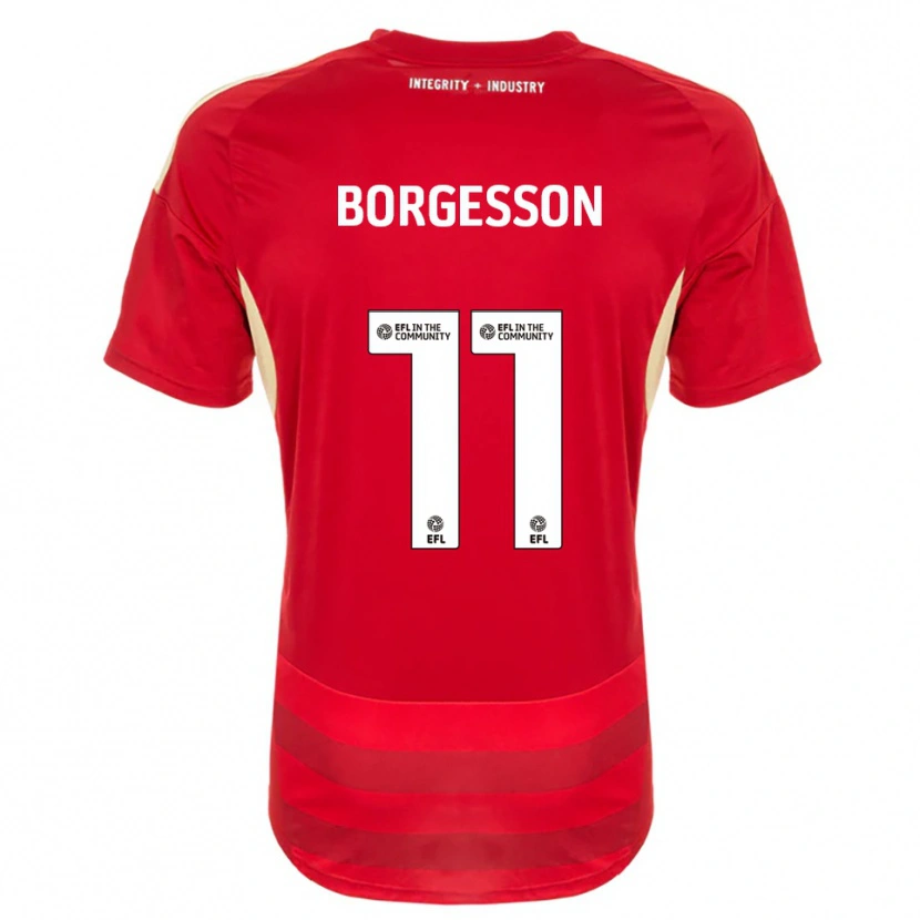 Danxen Hombre Camiseta Blayz Borgesson #11 Rojo Blanco 1ª Equipación 2025/26 La Camisa México